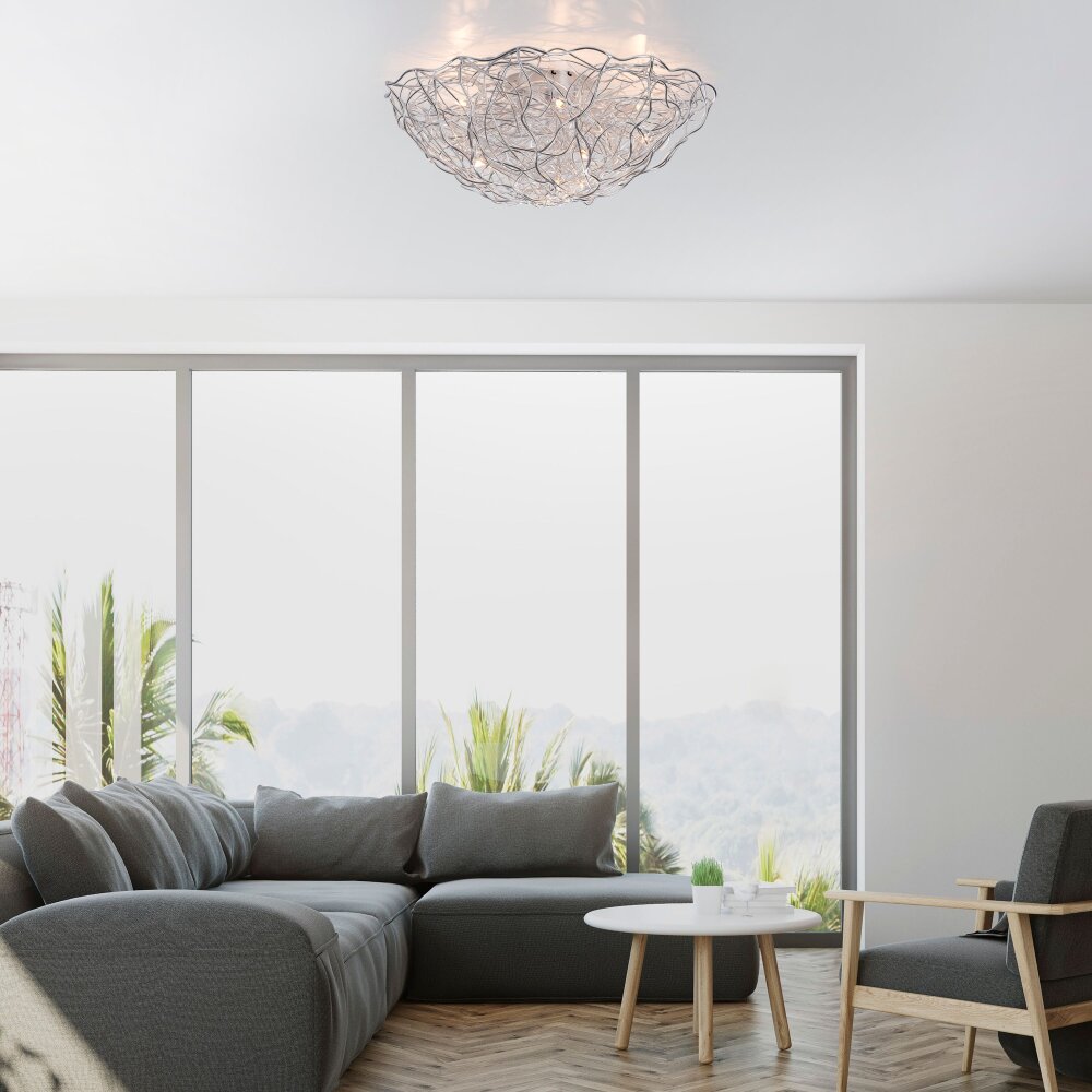 Paul-Neuhaus SAREA Plafoniera Argento, 10-Luci main product photo