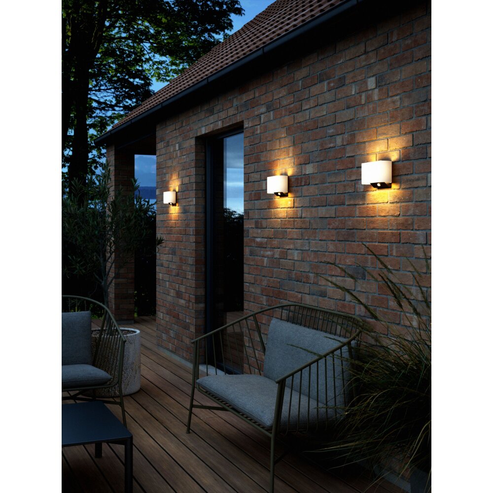 Nordlux PIOLA Applique da esterno LED Nero, Bianco, 1-Luce, Sensori di movimento main product photo