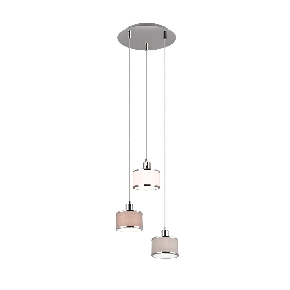 Trio KAPRUN Lampada a Sospensione Cromo, 3-Luci main product photo