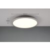 Trio YUMA Plafoniera LED Titanio, 2-Luci, Telecomando, Cambia colore