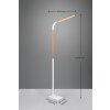 Trio NORRIS Lampada da terra LED Bianco, 1-Luce