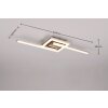 Reality VIALE Plafoniera LED Nichel opaco, 1-Luce