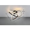 Reality MEO Plafoniera LED Nero, 1-Luce