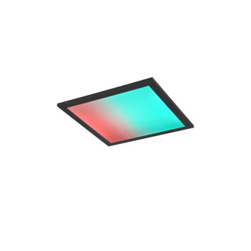 Reality BETA Plafoniera LED Nero, 1-Luce, Telecomando, Cambia colore