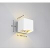Reality TALENT Applique da esterno LED Bianco, 2-Luci, Sensori di movimento