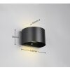 Reality TALENT Applique da esterno LED Nero, 2-Luci, Sensori di movimento