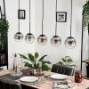 Gastor Lampadario a sospensione - Vetro 15 cm Chiaro, Grigio fumo, 5-Luci
