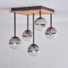 Chehalis Plafoniera - Vetro 10 cm Écru, Nero, 5-Luci