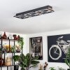 Taboneira Plafoniera LED Écru, Nero, 3-Luci