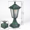 Loria Lampada con piedistallo Verde, Nero, 1-Luce