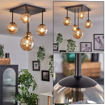 Chehalis Plafoniera - Vetro 10 cm, 12 cm, 15 cm Ambrato, 5-Luci Chehalis Plafoniera - Vetro 10 cm, 12 cm, 15 cm Ambrato, 5-Luci