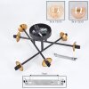 Chehalis Plafoniera - Vetro 12 cm, 15 cm Oro, Nero, 6-Luci