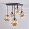 Chehalis Plafoniera - Vetro 10 cm, 12 cm, 15 cm Oro, Nero, 5-Luci