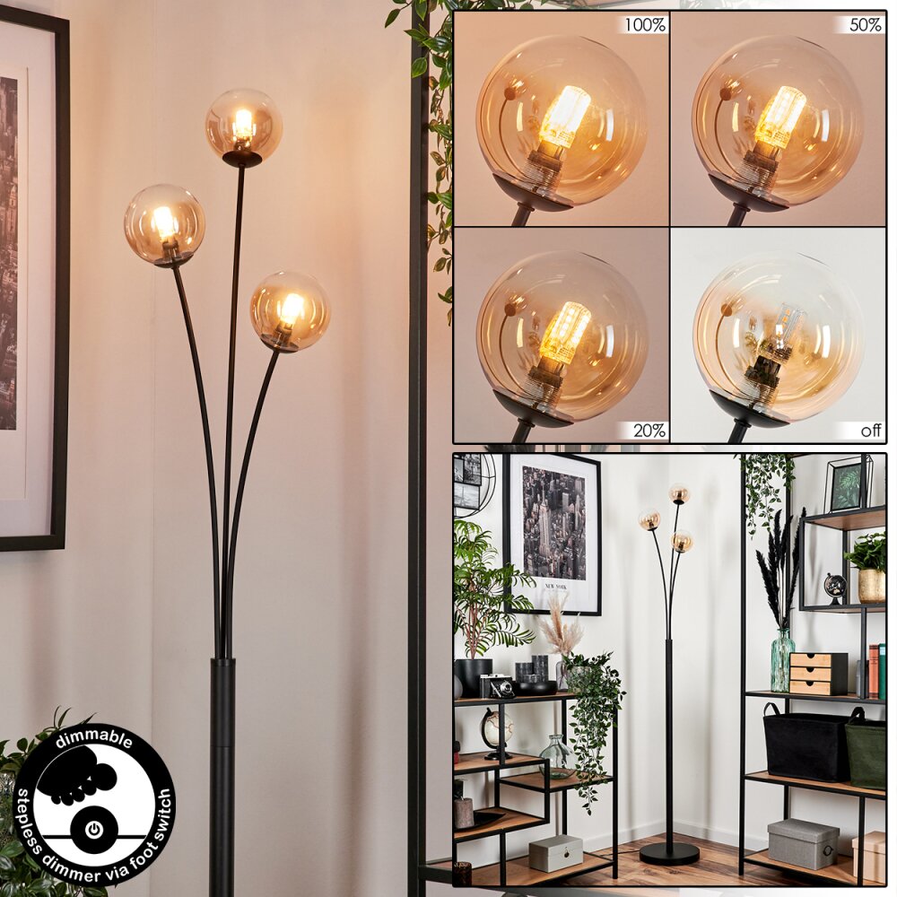 Bernado Lampada da terra - Vetro 10 cm Ambrato, 3-Luci main product photo
