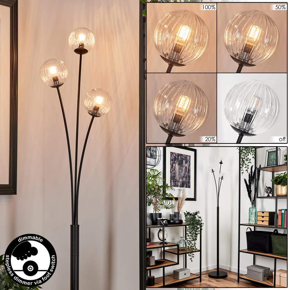 Bernado Lampada da terra - Vetro 10 cm Chiaro, 3-Luci main product photo