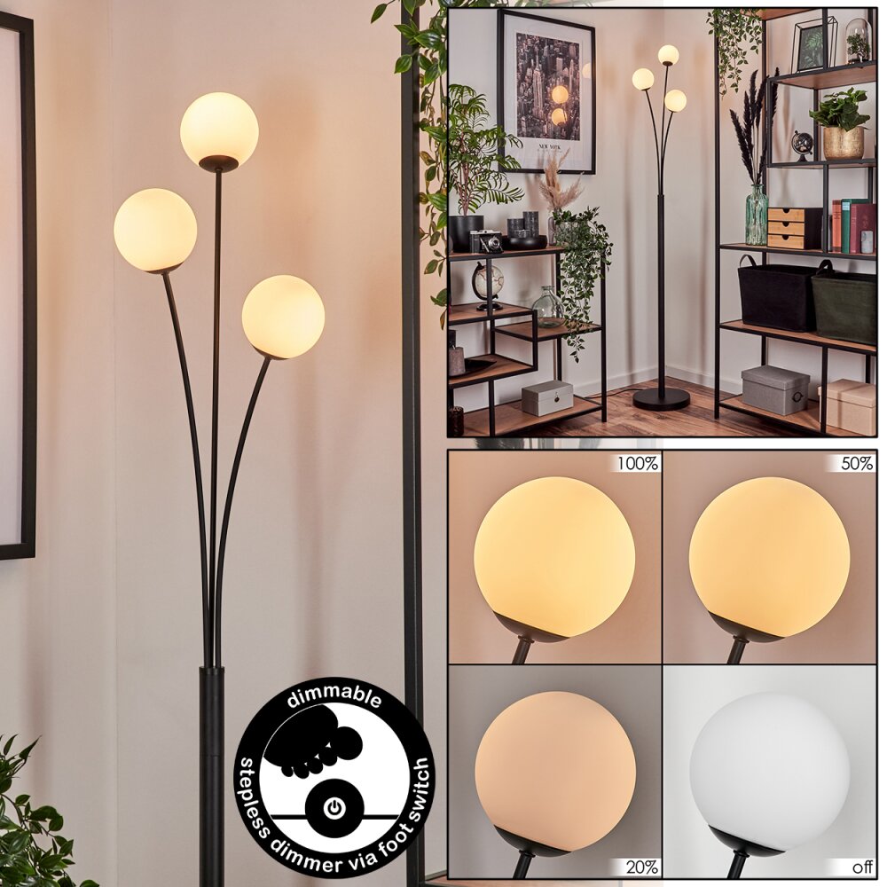 Bernado Lampada da terra - Vetro 10 cm Bianco, 3-Luci main product photo