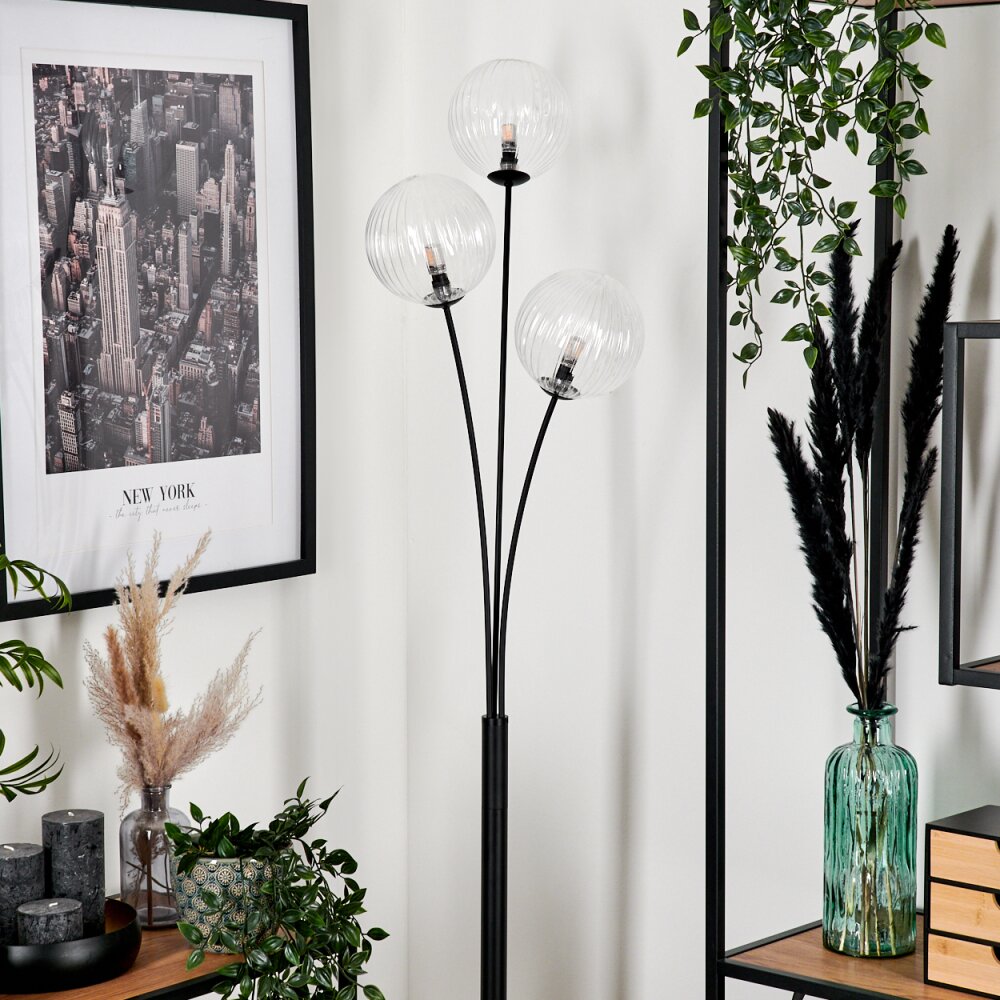 Bernado Lampada da terra - Vetro 15 cm Chiaro, 3-Luci