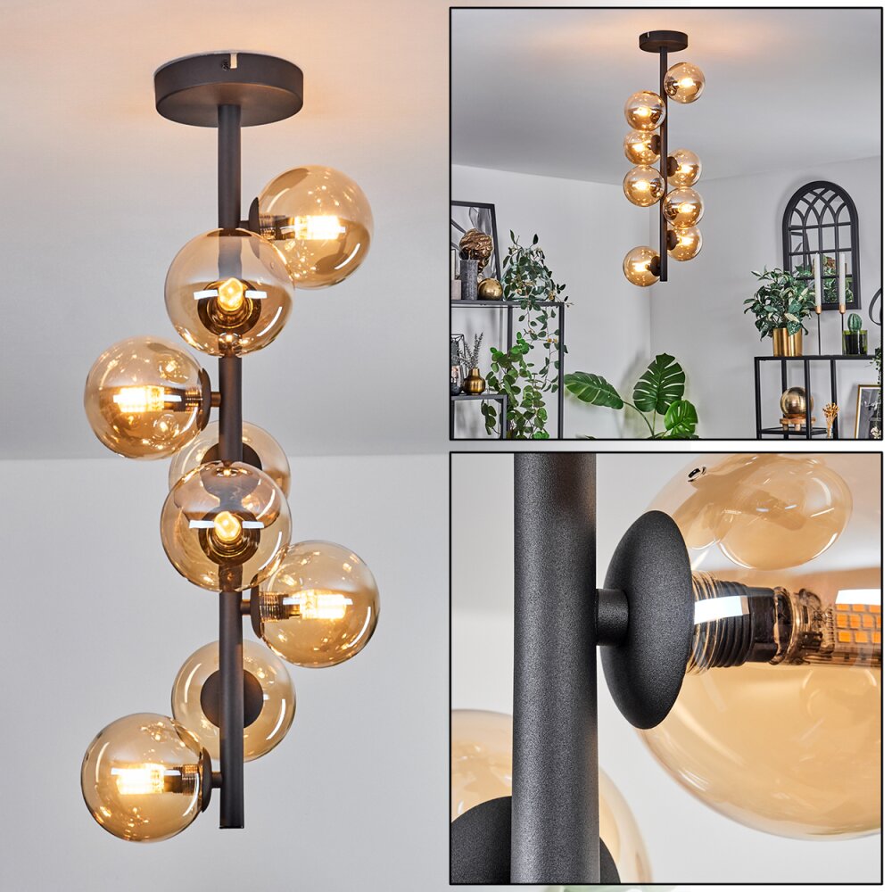 Chehalis Plafoniera - Vetro 10 cm Ambrato, 8-Luci main product photo