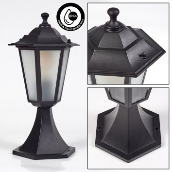 Loria Lampada con piedistallo Nero, 1-Luce