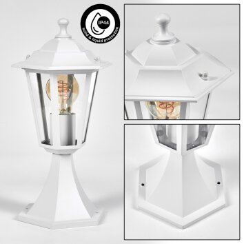 Loria Lampada con piedistallo Bianco, 1-Luce