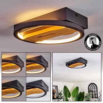 Cornol Plafoniera LED Écru, Nero, 1-Luce