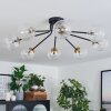Chehalis Plafoniera - Vetro 12 cm, 15 cm Oro, Nero, 8-Luci