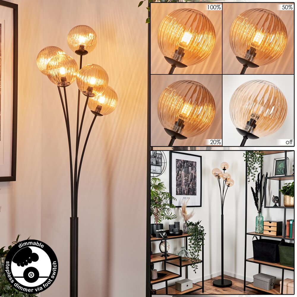 Bernado Lampada da terra - Vetro 12 cm Ambrato, 5-Luci main product photo