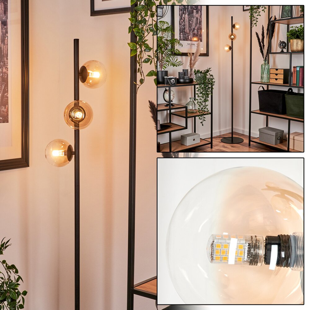 Remaisnil Lampada da terra - Vetro 10 cm Ambrato, Chiaro, 3-Luci main product photo