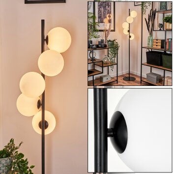 Remaisnil Lampada da terra - Vetro 15 cm Bianco, 5-Luci