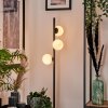 Remaisnil Lampada da terra - Vetro 10 cm Bianco, 3-Luci