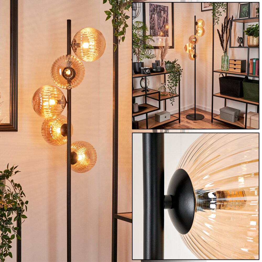 Remaisnil Lampada da terra - Vetro 15 cm Ambrato, 5-Luci main product photo