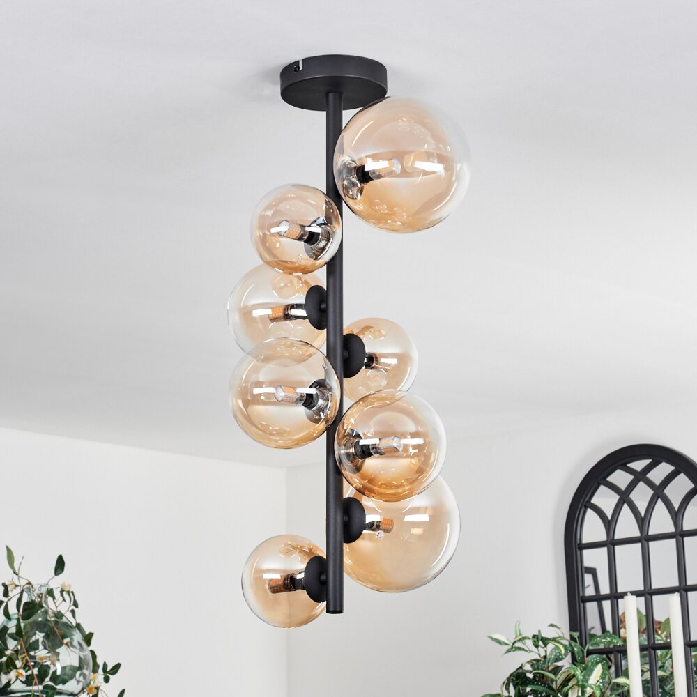 Chehalis Plafoniera - Vetro 10 cm, 12 cm, 15 cm Ambrato, Chiaro, 8-Luci