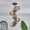 Chehalis Plafoniera - Vetro 12 cm Grigio fumo, 8-Luci