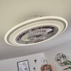 Terradura ventilatore da soffitto LED Cromo, Bianco, 1-Luce, Telecomando