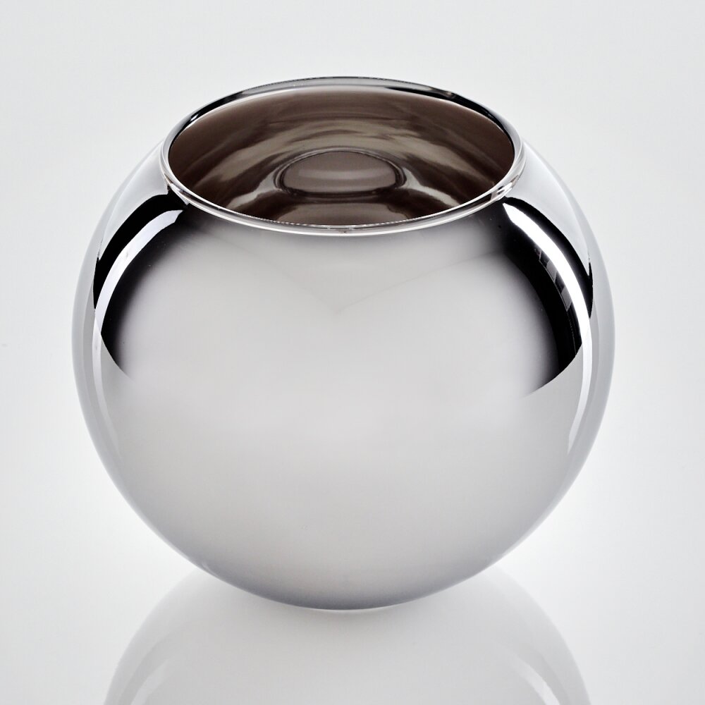 Paralume in vetro Koyoto Vetro di ricambio 15 cm Cromo, Grigio fumo main product photo