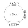 Paralume in vetro Koyoto Vetro di ricambio 30 cm Chiaro