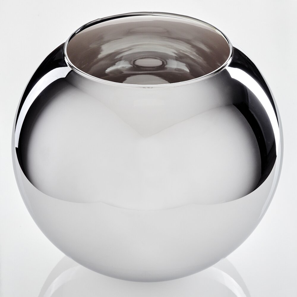 Paralume in vetro Koyoto Vetro di ricambio 30 cm Cromo, Grigio fumo main product photo