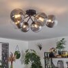 Chehalis Plafoniera - Vetro 15 cm Chiaro, Grigio fumo, 6-Luci