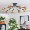 Chehalis Plafoniera - Vetro 10 cm Oro, Nero, 8-Luci