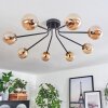 Chehalis Plafoniera - Vetro 10 cm Oro, Nero, 8-Luci