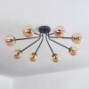 Chehalis Plafoniera - Vetro 10 cm Oro, Nero, 8-Luci