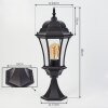 Etoe Lampada con piedistallo Nero, 1-Luce