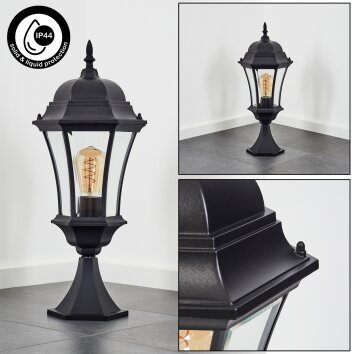 Etoe Lampada con piedistallo Nero, 1-Luce