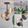Chehalis Plafoniera - Vetro 10 cm,12 cm Ambrato, Grigio fumo, 4-Luci