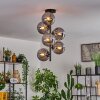 Gastor Plafoniera - Vetro 15 cm Grigio fumo, 6-Luci