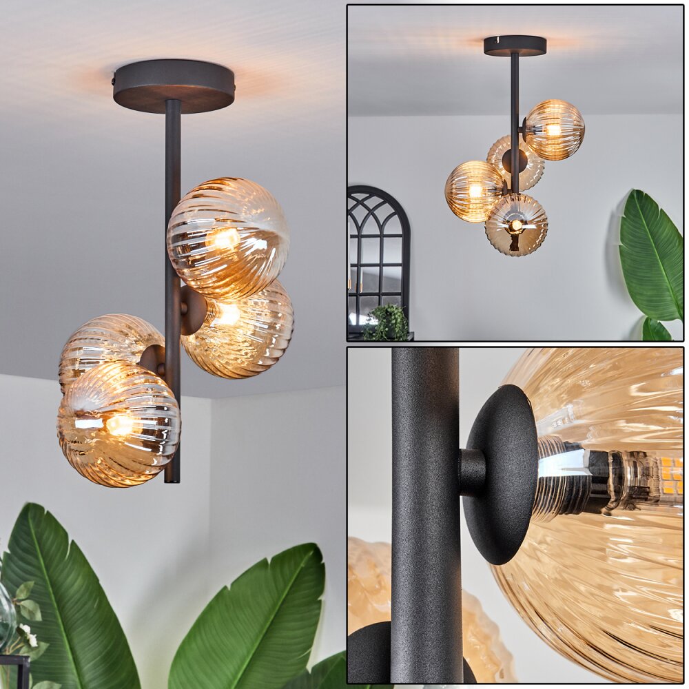 Chehalis Plafoniera - Vetro 12 cm Ambrato, 4-Luci main product photo