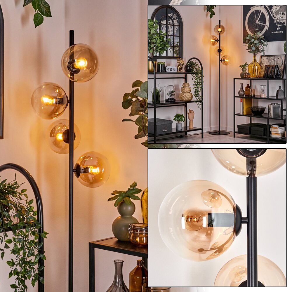 Gastor Lampada da terra - Vetro 15 cm Ambrato, Chiaro, 4-Luci main product photo