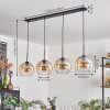 Koyoto Lampadario a sospensione - Vetro 25 cm Ambrato, Chiaro, 4-Luci