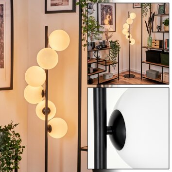 Remaisnil Lampada da terra - Vetro 15 cm Bianco, 6-Luci