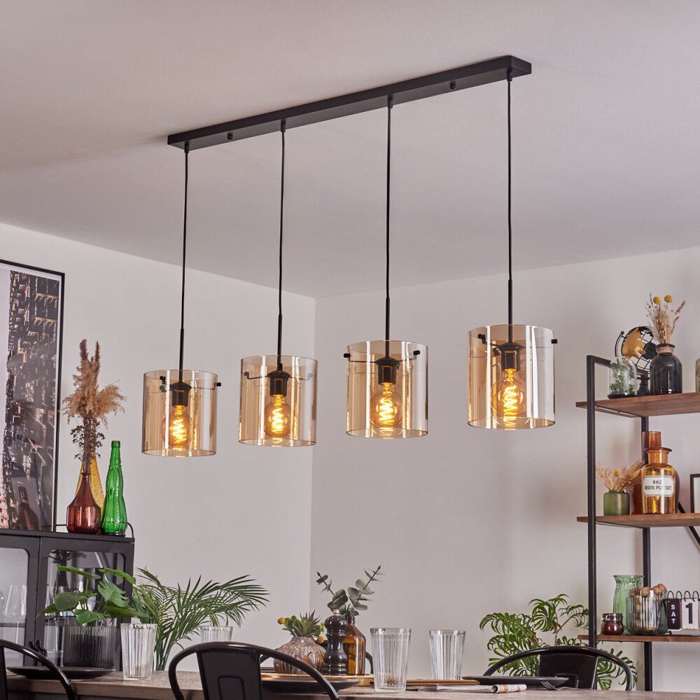 Parane Lampadario a sospensione - Vetro 20 cm Ambrato, 4-Luci
